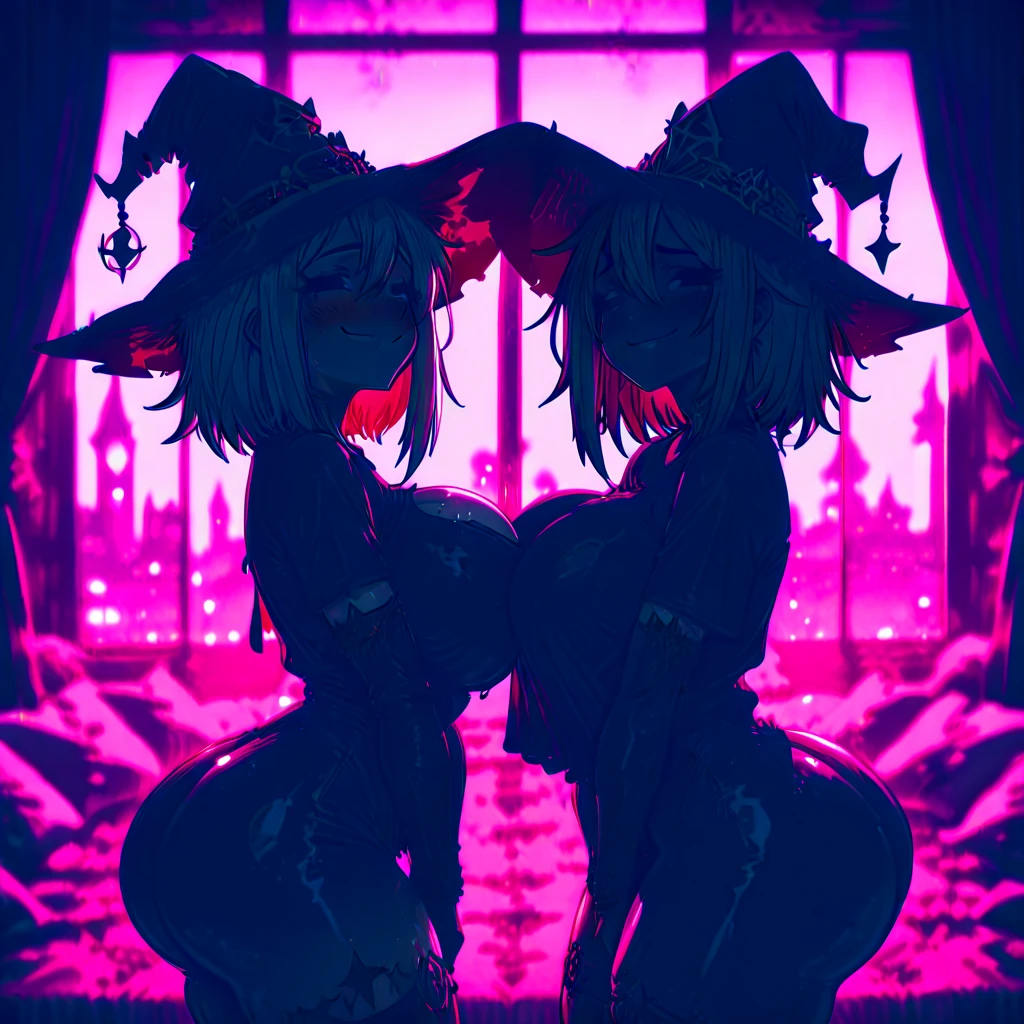 three small naked girls, different color hair, all girls with small breasts, detailed ass, anus, all girls with demon horns, all girls with stunning eyes, all girls with tribal tattoo, all girls wearing socks and boots, all girls wearing collars, all girls wearing skirts without panties showing their asses, walking in the desert sands, night, two full moons, ultra HD, 8K