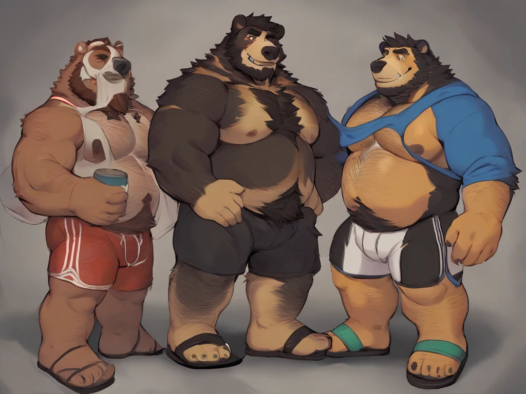 Photo realistic, male, kangaroo, big pecs, ((sweaty and musky)), stinky, big belly, tribal, (body paint), blush, lactation, father and son, balls, big balls, pregnant, pre cum, ((penis))
