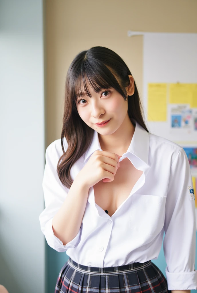 (Show off your breasts、Getting naked:1.4).(White collared shirt、Tied up hairstyle、Photo from the waist up:1.4).One Girl, Cool Biz、(Put your hands on the desk and stick your butt out、office、Her natural G-cup breasts are visible even through her clothes、Office Lady Uniform、Cute beauty, Delicate girl:1.3), (24-years-old:1.3),(Smiling with teeth showing、Cute smiling eyes、Cute loose perm、(Fluffy hair、Loose perm、Braid only the bangs:1.4)Braid only the bangs、Fluffy hair、Medium Short Hair、Wearing an office lady skirt、Round and ample breasts、Curved waist、Photo from the waist up:1.4)
Very beautiful eyes, (Office Lady Uniform:1.3), (G-cup big breasts:0.5), Brown eyes, Parted bangs, Light brown hair,
, A face of ecstasy、(The expression of ecstasy、A face of ecstasy:1.0),
, (masterpiece, Highest quality, Super detailed, Detailed face, 8k)