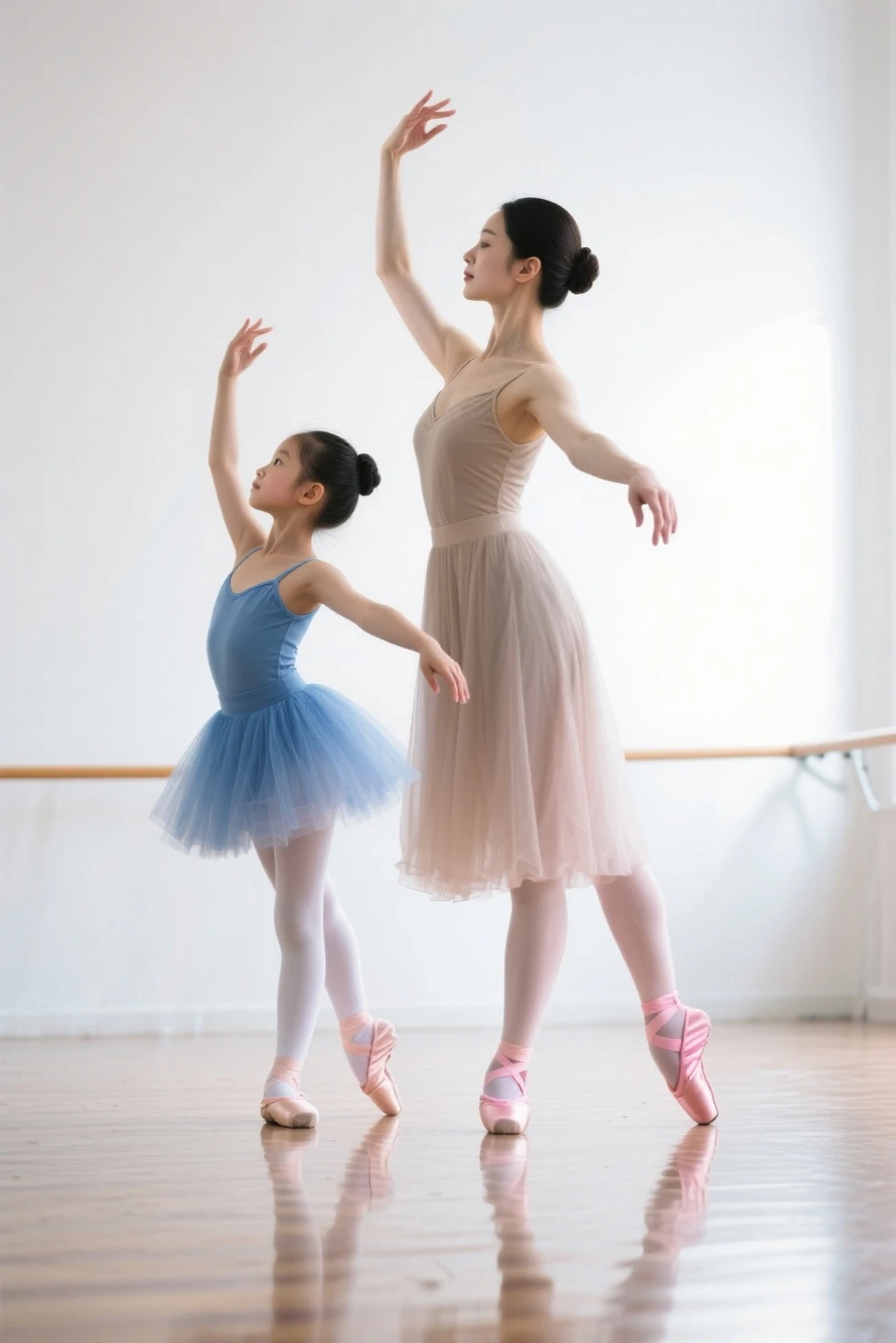 there are four girls in a group doing a dance on a stage, contemporary dance, dancers, 5 years old, tendu pose, folklorico, choreographed, contorted, children, twirling, ballet style pose, inspired by Judy Takács, beautiful girls, ballet pose, ballet performance photography, ballet, competition winning, pointe poses