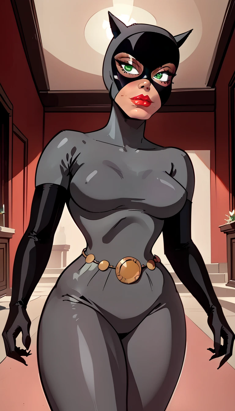 m4g3stic, ((deep black bodysuit, cleavage, breasts, sideboob, underboob)), swimsuit, black gloves, <lora:Majestic:0.7>, outdoors, sky, sunlight, clouds