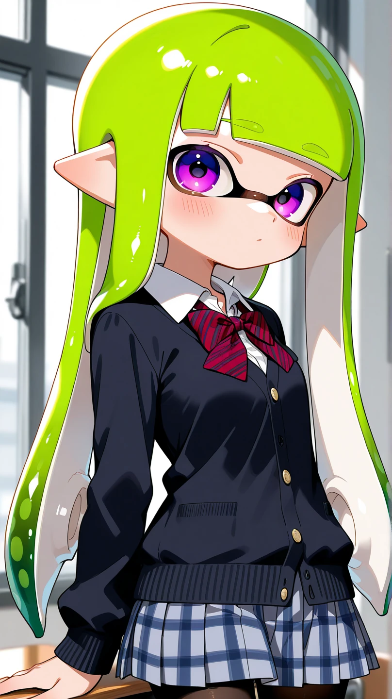 Splatoon,Embarrassed,semen,Squid Girl,Maid clothes,Big Breasts