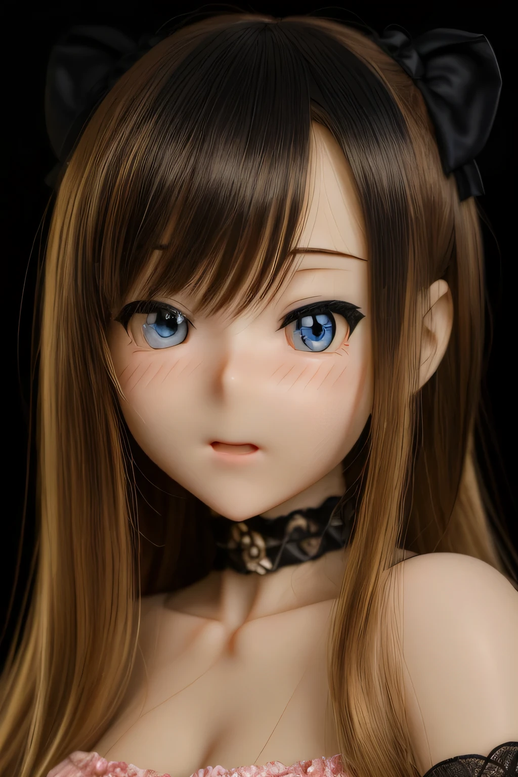 (SFW:2), photorealistic, realistic photo, 8k, ((highest quality)), ((masterpiece)), (extremely detailed), kukolnydom, doll, (mature woman, 20yo, 20 years old:1.6), solo, ((cowboy shot, stylish pose)), light smile, parted lips, green eyes, brown hair, (plastic skin, looking at another, glass eyes, shining eyes, detailed eyes, detailed face:1.3)
