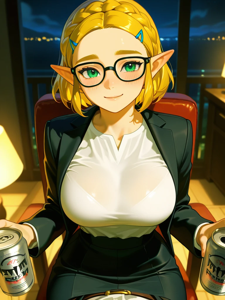 Sandy blonde hair, glasses, green eyes, l big , thick thighs, hours glasses, wavey hair, (((1girl))), lactating, lactaiting