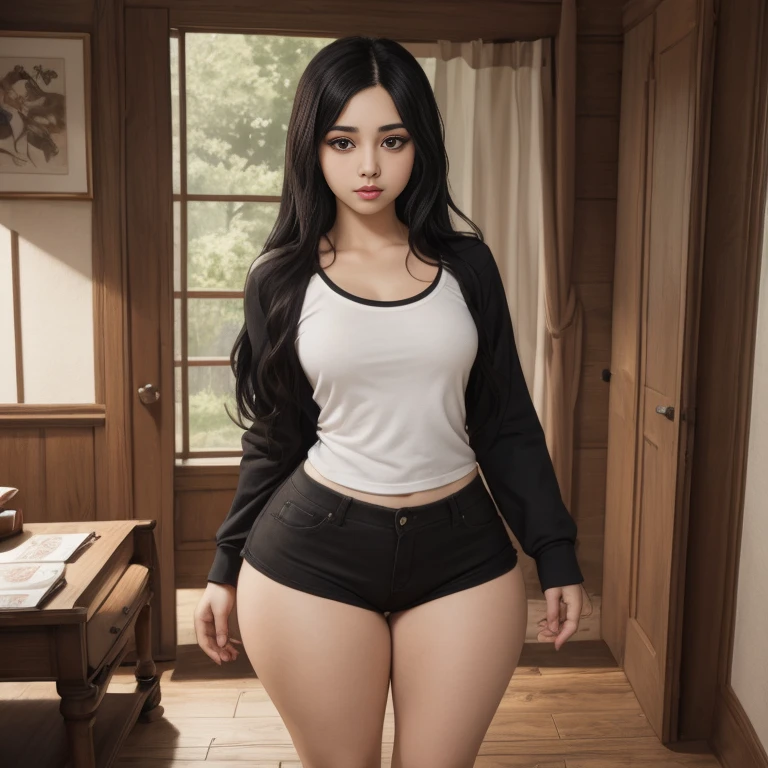 ((best quality)), ((masterpiece)), (detailed), perfect face, araffe woman thick and thight long pants posing for a picture, curvy model,, curvy hourglass figure, sexy longest hand t-shirt, thicc, beautiful full body shot, soft curvy shape, in a longest hand t-shirt, a beautiful woman open legs , bbwchan, hairy vagina, armpits, there is a old woman posing in a dark room with a maroon burka clothes , 43 years old, thick body, beautiful thick female, wide hips, thick legs, she has a jiggly fat round belly, thick thighs, curvy hourglass figure, thicc, curvy model, widest hips, hyperrealistic full figure, bbwchan, voluptuous body, thick, tattooed body, tattooed hands, hena on arm, hena in belly, Burka girl, muslim clothes, 43 years old woman. Burka chubby woman, chubby cheeks, wearing a sneakers, bob hairstyle, thick neck, short neck, there is a woman random pose red-brown hijab, bbwchan, thicc, brown hijab outfit, brown hijab fashion model, korean girl, korean woman, wearing brown robe, full length shot, alluring plus sized model, japanese goddess, clothed in hooded, voluptuous and arousing, portrait shot, curvy model, voluptuous body, wonderful, nene tanaka body , bbwchan, The overall atmosphere is smooth , haunting illustrations, extremely high-resolution details, photographic, realism pushed to extreme, fine texture, 4k, ultra-detailed, high quality, high contrast, red sneakers , cold atmosphere ,, 8k resolution , ultra-detailed resolution , wearing shorts thight pants, random pose with full body
