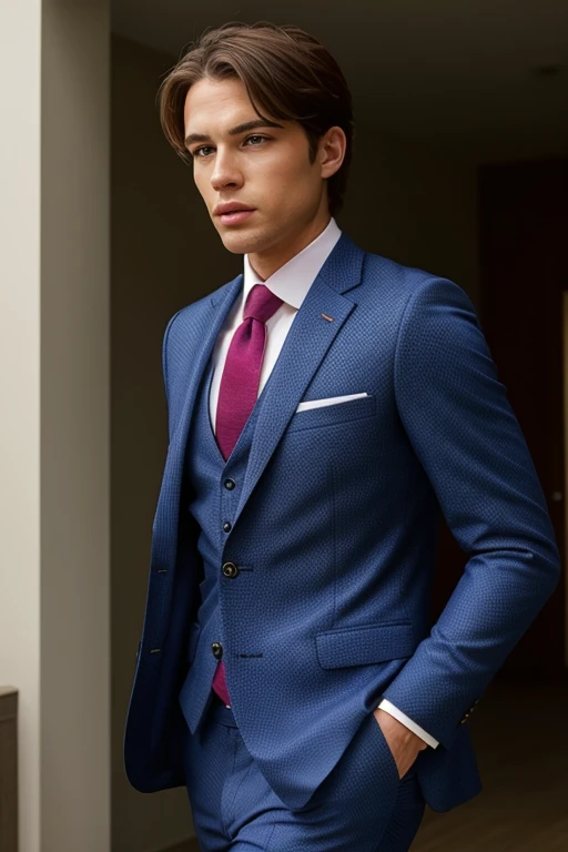 19 year old male wearing tie and lomg sleveed button up with blazer and vest with dress pants and belts
4K HIGH REZ
Physical Description: Brown colored hair and skinny build. 5"5 and 150 LB. Blue eyes.
.