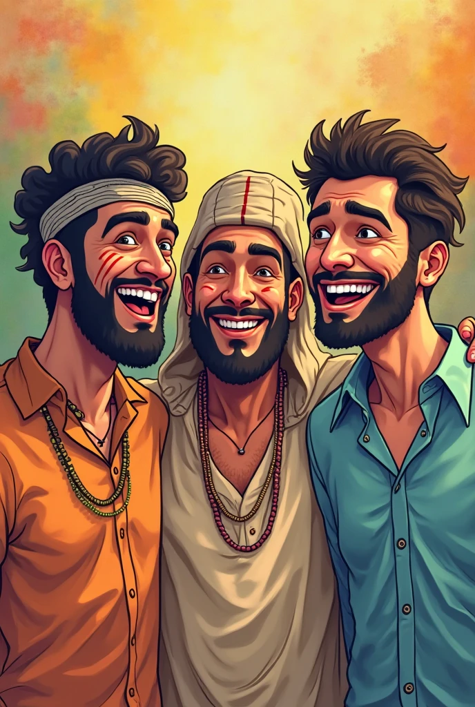 A sexy indian man wearing kurta, holi festival, beautiful background , nsfw, homoerotic , penis , orgy, group sex, handsome face, orgasmic expression 