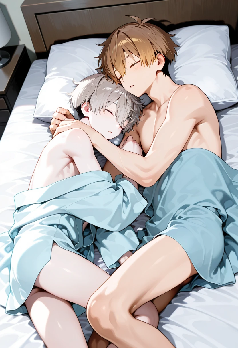 Browsing Caution,Sweat,white breath,1 Shota crossdresser,One Shota boy,Large areola,White steam,Side view,Heart Eyes,Futanari,Drooling,((Shake your body)),Cum on ass,Doggy style sex,Sleeping Back
