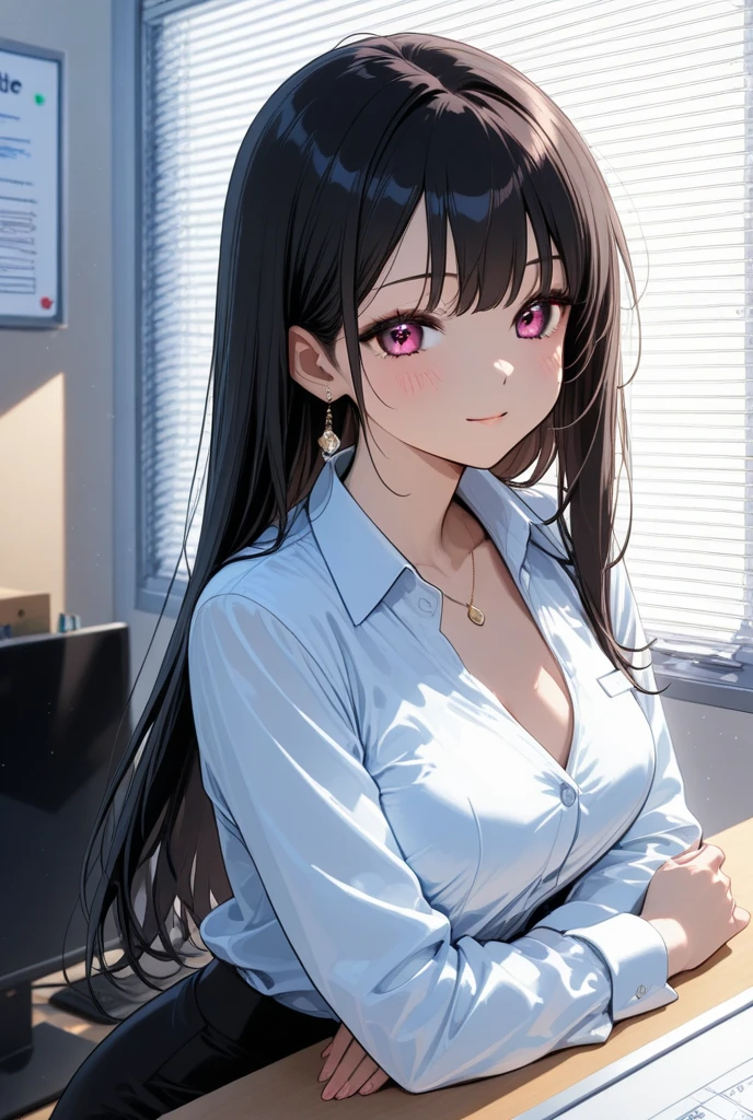 (masterpiece、top-quality、hight resolution), We capture a woman who has just been discovered to be a call girl by a man she is familiar with. Despite the awkward situation, she tries to remain calm and professional. She speaks with a mixture of resignation and determination." Treat me like any other call girl. Thank you for choosing me. Let's have sex in a pleasant way." The setting is a dimly lit room, and the focus is on her efforts to maintain her attitude as a sex worker, even though she is nervous about the fact that she is about to have sex with someone she knows. nsfw, A woman with a resigned smile, her eyes reflecting a sense of defeat.