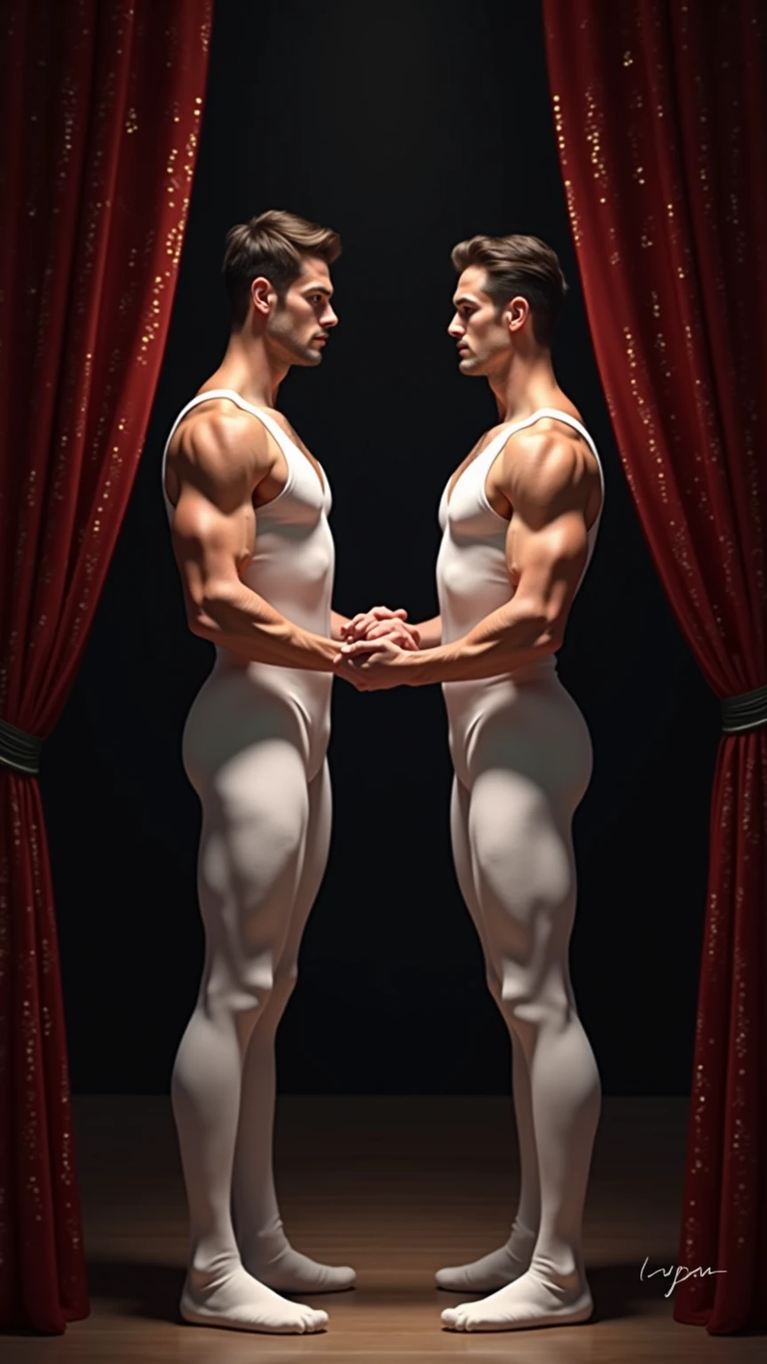 handsome muscular young boy, side view,