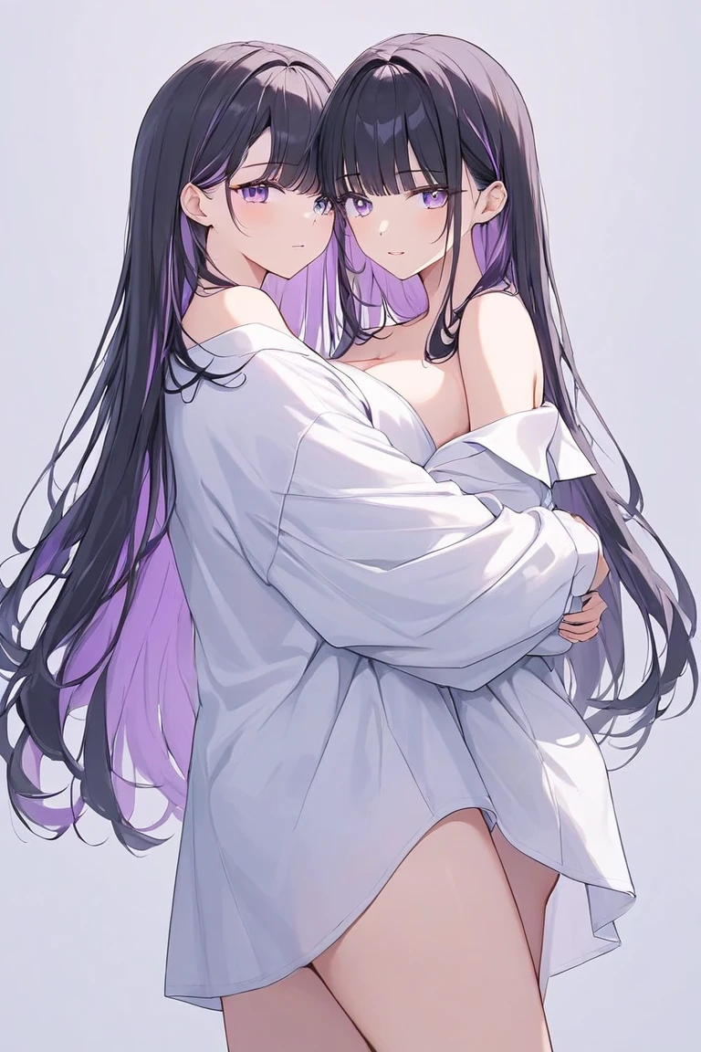 best quality, super fine, 16k, extremely detailed, delicate and dynamic, cute woman, baby face,black hair, pink eyes, A detailed eye, source_anime, high detail, hair ornament, small breasts,light blue bra, light blue panties, Two-side-up,smile、Young features, looking at viewer, (white background:1.3),long-sleeve,fluffy sleeves, fluffy hair、Elementary school girls, Put your hand on your face, hair clips、Black Stockings,standing, underwear,(Mixed wrestling:1.3),、teenage girl、belly button、skirt、cute、beautiful illustrations, highest quality, pretty girl,beautiful girl、clear face、 half girl、pastel colour ,blonde、black hair、smile、blush、にこやかなsmile、thighs、Devil girl and angel girl、two girls、fantasy、fantasy、perfect hands、five fingereet、facing each other、
