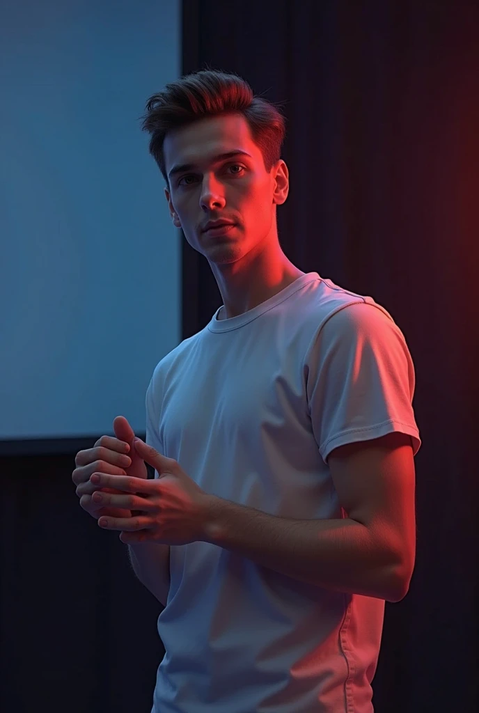 Ultrarealistic, masterpiece, best quality, teenage male, short hairs, red hairs, tone body, Nike briefs, red lamp, messy cum, gay, realistic, dramatic lighting, atmospheric, full body view, red backlight, sperm at body, covered in cum