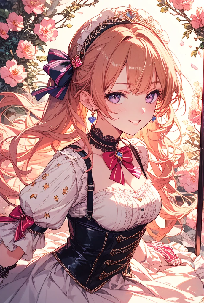 (best quality,4k,8k,highres,masterpiece:1.2),ultra-detailed,(realistic,photorealistic,photo-realistic:1.37),acrylic painting,beautiful Brazilian model in a uniform outfit red and gold with downy hair,beautiful Brazilian model with extremely colorful brown hair and detailed facial features,beautiful Brazilian model standing in a beautiful garden surrounded by a starry sky,pink hair,beautiful Brazilian model wearing a vibrant rose pinkl and gold uniform outfit,beautiful Brazilian model with intricate accessories,cat ears, ,beautiful Brazilian model with long flowing twintails,beautiful Brazilian model with bright brown eyes and rosy lips,beautiful Brazilian model with a joyful expression,beautiful Brazilian model in a dynamic pose with cherry blossoms falling around her,beautiful Brazilian model surrounded by colorful flowers and butterflies,beautiful Brazilian model's school uniform outfit adorned with cute bows and lace details red and gold,beautiful Brazilian model with an enchanting smile,beautiful Brazilian model with soft, pastel-colored shading,beautiful Brazilian model with a magical glow illuminating her,beautiful Brazilian model in a picturesque setting with a winding path leading to a magnificent castle,beautiful Brazilian model with a fairytale-like background,beautiful Brazilian model with a soft, dreamy atmosphere,beautiful Brazilian model with a subtle bokeh effect,beautiful Brazilian model standing under a sunny sky,beautiful Brazilian model with a warm, golden sunset in the background,beautiful Brazilian model surrounded by twinkling stars and colorful nebulae,creating an ethereal and captivating artistic masterpiece, sitting down, facing camera, uniform outfit genshin