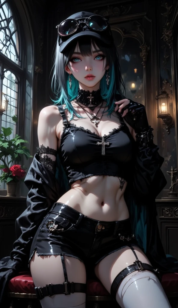((Melhor qualidade)), ((obra-prima)), (altamente detalhado:1.3), bulma, vampira , Gothic open-mouthed tusks , irritada corpo sujo de sangue