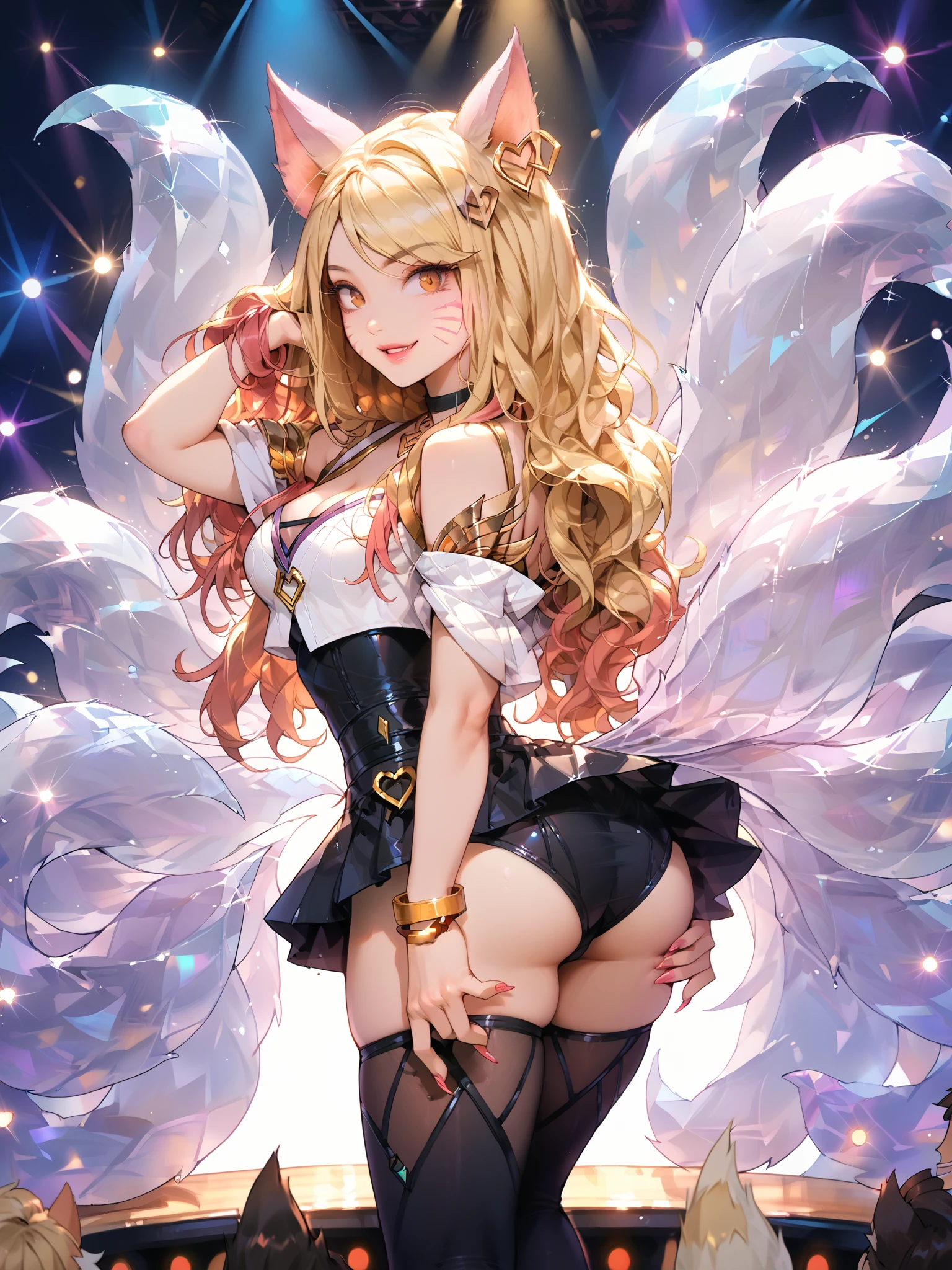 (masutepiece) ((Kaleidoscope)) ((Harmonious)) (ultra-quality) (very exquisite) (Professional Balance) (absurderes) (Wide Shot) (1人の女性) ((Upper body)) ((fullllbody)) ((G Cup Breasts)) (Fine-grained body lines) ((realisitic:0.75)) (zettai ryouiki) (Hi-Res Textures) (Clearly draw the shape of the nose) ((Exposure 1:0.25)) (((Shiny skin))) (X Hair Ornament) (Ornament Heart(Bracelet、gargantilha、ear ornament) (((((Beautiful little bun hair in yellow color))))) (Wave hair) (faithfully、Depiction of correct finger alignment) (faithfully、Depiction of the correct hand) (It clearly depicts the reflection of small white light in the pupil, which adds depth to the pupil) (((top-quality、Elegant yellow detail eyes))) (((Ultra Definition Masterpiece Highest Quality:1.2 4DCG high quality))) (Highly detailed face and eyes) (24-year-old woman) (Model body type) (Slender and long legs) (A slender) (mascara) (eyeshadows) (eye liner) (Glossy lipstick) (lip stick) (((((Rainbow × Angel Ribbon× Micro Micro Bikini × Ruffles))))) (((G-cup emphasis))) (((NSFW1:1))) (G Cup Cow) (((((Boob Pudding G Cup))))) (Photorealsitic) (8K Character Concept) (((32K HD image quality...)) (conputer graphics) (angelicales、pastels、Feather 1:1.5) (((((White Diamond Wings))))) (Freedom of movement、evolve) (Garter belt ruffle frills) (((Add charms to the background))) ((((angelicales)))) ((((Angel's Big Wings 1:1))) ((((Background colorRainbow× Rainbow)))) (breastsout、insert、Milk、Wetting)