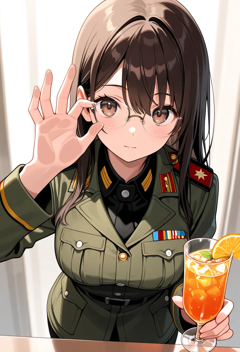 soft, cute adult neko with cat ears, medium length luscious brown hair with 1 short braid near the face, yellow eyes, cat tail. Black blue Russian GULAG security uniform in prison форма НКВД СССР....... Prison GULAG ..... Sexy horny lusty sluty... lustful face, wants sex, wants sex... GULAG NKVD Siberia .... Inside a warm barracks with Soviet posters, snow and a fence with barbed wire outside the window , Cigarettes, drugs, alcohol. Drinks, smokes, употребляет drugs, drug addict