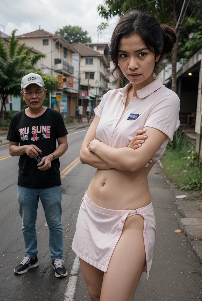 Zombie berpenis panjang berjalan mengejar wanita yang kakinya terluka