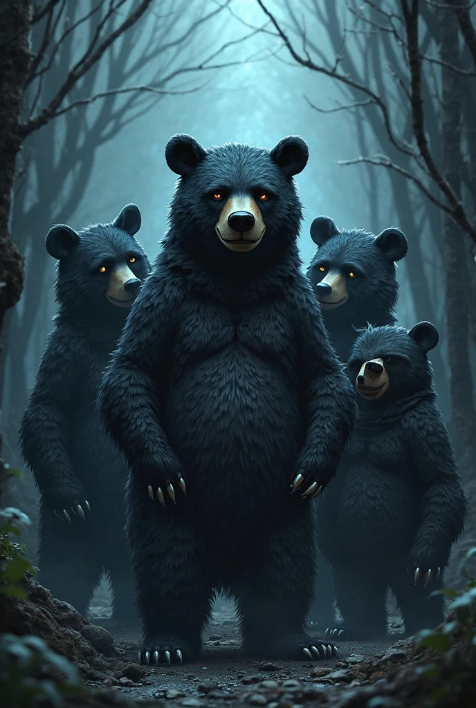Emo Bears Dark Punks Evil Horror