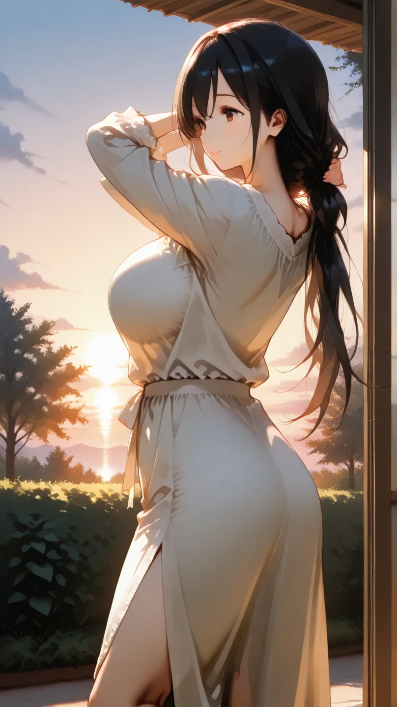 1female，36 years old，Huge breasts， 独奏， Spanish bullfighter， Head flower，coniferous forest，  She has long flowing hair， Bare genitalia， standing on your feet，Bigchest，Wet straight hair，Sweat profusely，drenched all over the body，frontage， hair straight， mostly cloudy sky，（（（tmasterpiece），（Very detailed CG unity 8K wallpaper），best qualtiy，cinmatic lighting，detailed back ground，beatiful detailed eyes，Bright pupils，（Very fine and beautiful），（Beautiful and detailed eye description），ultra - detailed，tmasterpiece，）），facing at camera，A high resolution，ultra - detailed），Beautiful legs and buttocks，Very long hair，legs are open，Emotive expressions，Smile，Open-mouthed，Flushed complexion，Chest sagging，nakeness， Bulge，Expose the genitals，revealing breasts，Camel toes，with no underpants，extremely large bosom，Extremely colorful，Most detailed，fully body photo，The face is well lit
