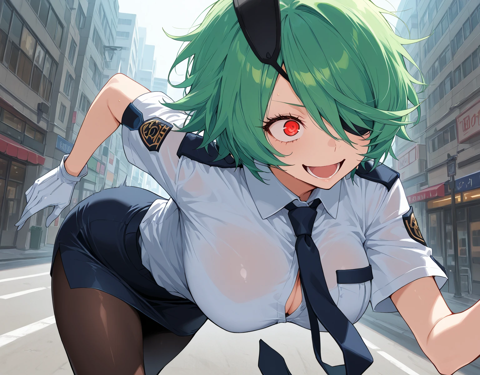 highest quality、ultra high resolution、Professional specifications、green hair,green eyes、embarrassing、flushing、(collar),(lead)、((elementary school girl))、((flat chest))、((very big areola))、(((Raise your butt high and open your thighs)))、((naked))、10 years old、lolicon、medium hair、((The outline shines))、((get down on all fours:1.5))、((From her front:1.8))、small ass、((A leash extending from a red collar))、Open your、residential area road background、