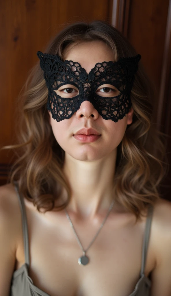 A photo of photomaker, macro closeup portrait , a stunning beauty with green eyes, short black hair, 26 years old, button nose ,(wearing a lace mask around her face:1.4), pink full lips, her eyes and lips the focal point of the image. Lace gloves add a touch of whimsy to the overall look, creating a playful and feminine feel, soft light, <lora:add-detail-xl:1> <lora:Perfect Hands:1.3> Perfect Hands <lora:add-detail-xl:1> , <lora:RMSDXL_Enhance:3>, <lora:ALTXL_001_4:1>