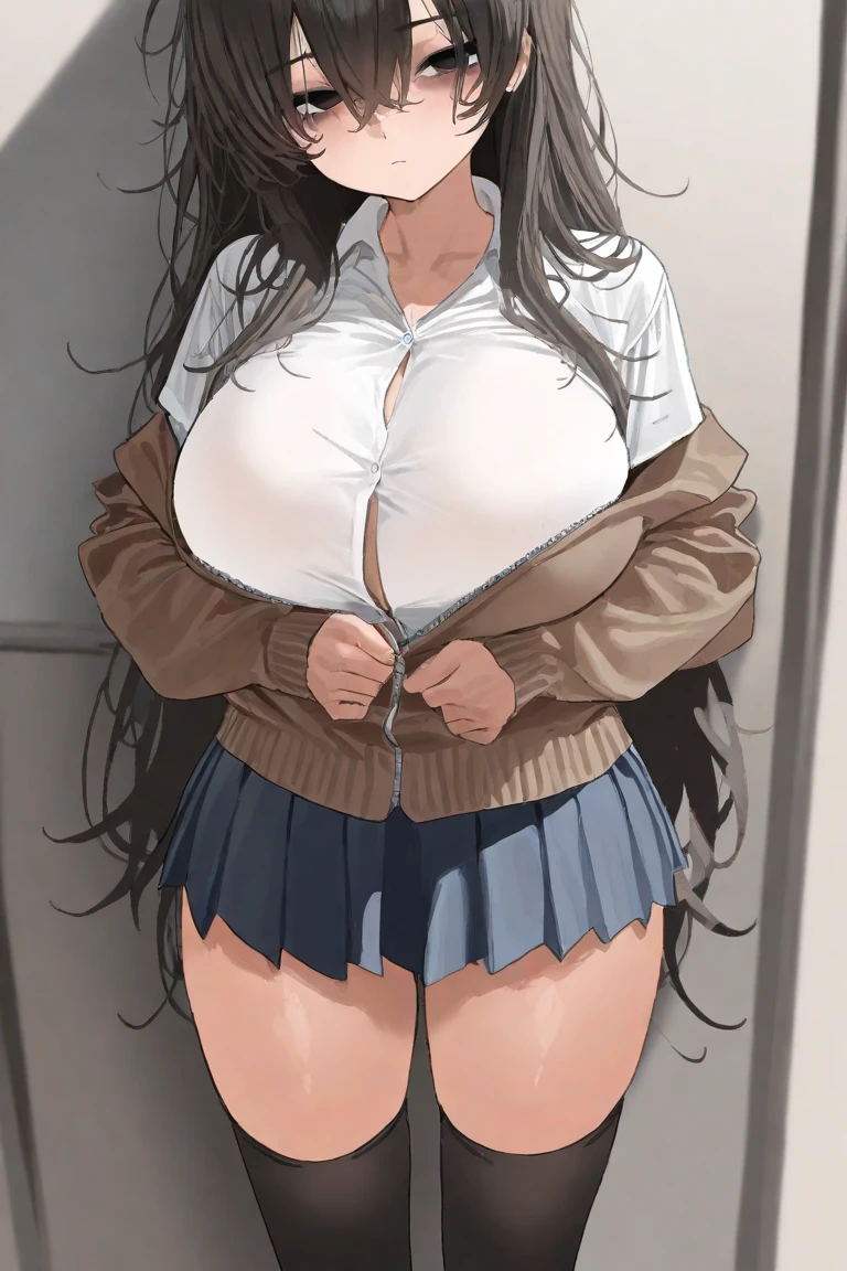 photorealistic,,[ 4 k digital art ]!!,(seductive mature  realistic woman),(long eyelash,eyeliner),(tareme),realistic woman, (black curly hair),(plump body:1.3), detailed face,clothed mature woman posing in crowded street,outdoor,crowds looking at woman,(clothed woman),(from behind:1.2),(off-the-shoulder brown sweater and white pleated skirt:1.3),(double peace),(thick pubic hair:1.3),wet pussy,huge buttocks,buttocks focus,(happy and smile:1.2),(wet pupils),brown eyes,oiled skin,(sweaty),look at viewer,(creampie:1.3),(curvy body:1.2),(trembling:1.3),excessive cum in pussy,(cum in pussy:1.3),heart-shaped,orgasm,from below