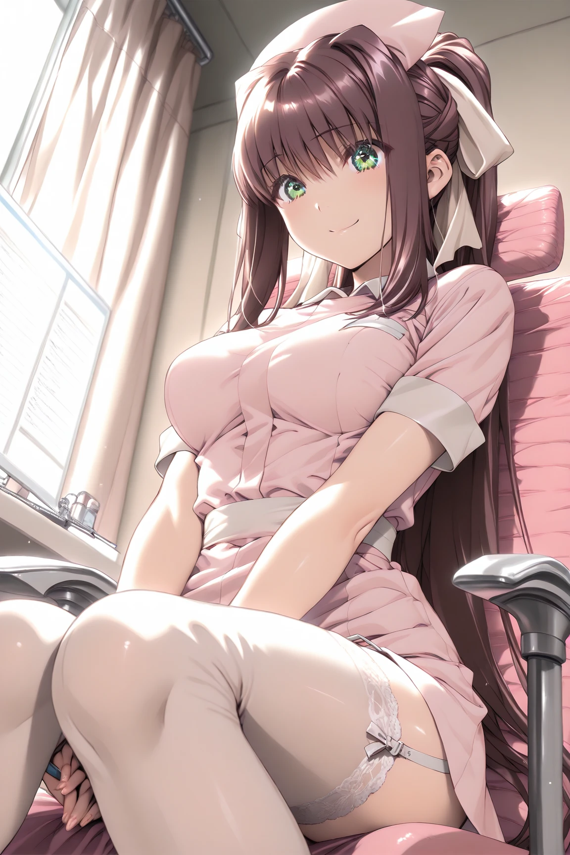 ((masterpiece)),((best quality)),Extremely detailed,Implications,Clearly,beautiful body,beautiful Nose,beautiful character design,Perfect eyes,Perfect face,wallpaper,Ultra-high resolution,4K,photography,(beautiful,Large Breasts:1.2),(Pretty Face:1.2),(Beautiful legs,Perfect legs),Radiant Skin,Official style,Official Art,I&#39;I会截图,Anime Coloring,
Kiyoko Oda,1 girl,Red Eyes, Red hair,Long hair, naked apron