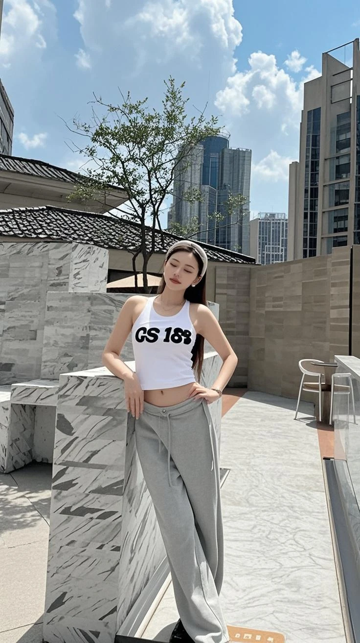 It was raining heavily, Best quality, 4K, 8K, Detailed faces, Beauty girl, Korean makeup, Kaihuai, Perfect body, Medium breasts, upper legs, Platinum hair, Girl in long t-shirt, T-shirts only, and thigh T-shirts, thin tshirt, T-shirt underwear, streetview,