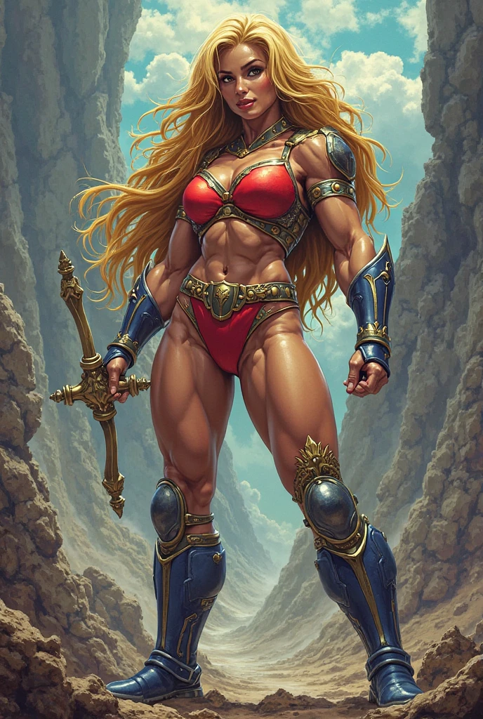((women amazon warrior outfit), athletic, tattoos, serious, looking at the viewer, perfect hands, beautiful face, simple_background, full body, perfect body, rounded breast