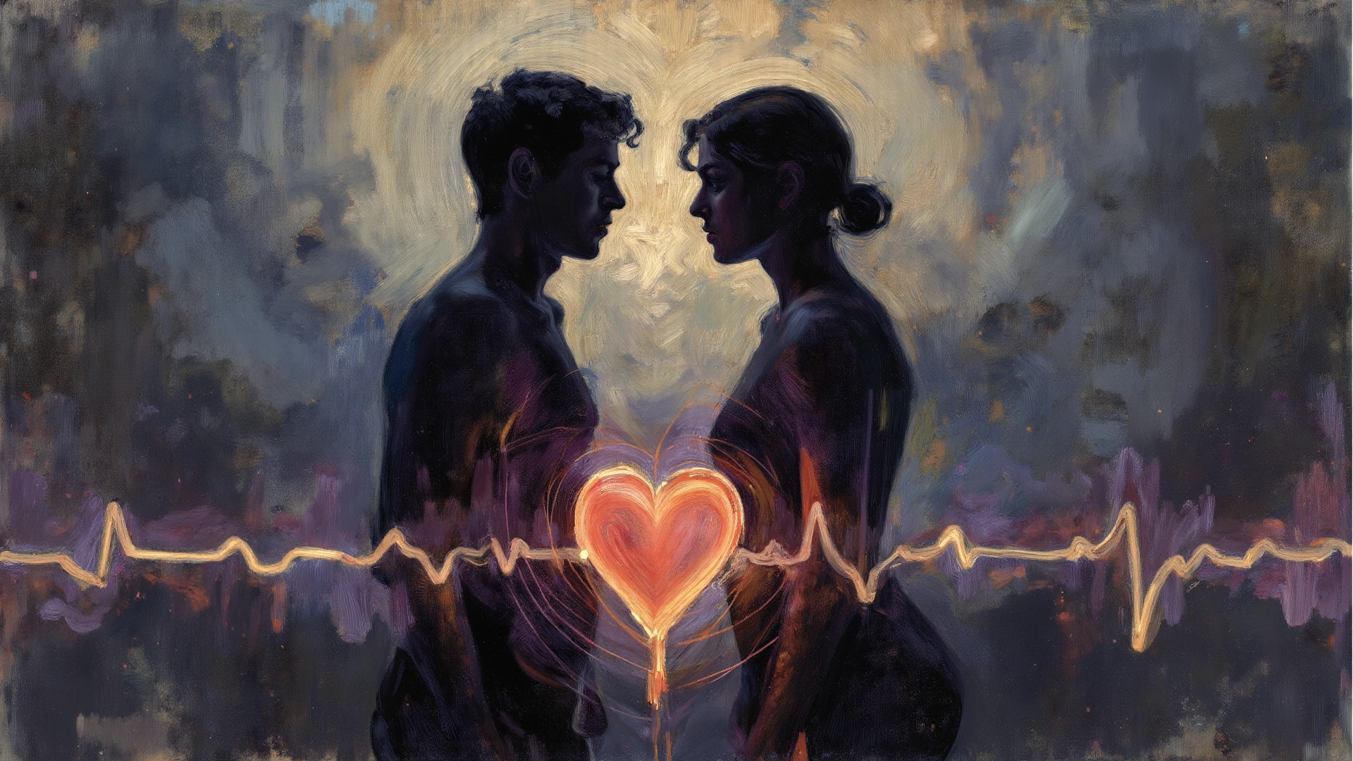 (There is a beautiful eye in the red heart:1.3)(Clear red glowing heart beating:0.85),(A man and a woman hugging each other face to face,Sharing a huge heart),Black light art,sharp focus,Toned muscles,Background human upper body muscles, fantasy,Reality,cartoon,3d rendering,James Jean (James Jean) super fine, Eighth Route Walker, Behavioral Contest Winners, vanity, trumpet, modern, 超Reality主义