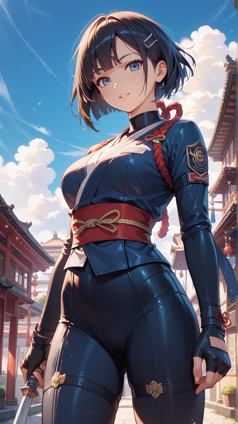 ((((Super Illustration Style:1.0)))),highest quality,Best Anime,masterpiece,Ray Tracing, Global Illumination,bound, One girl, alone, View Viewer, Cowboy Shot, Are standing,
