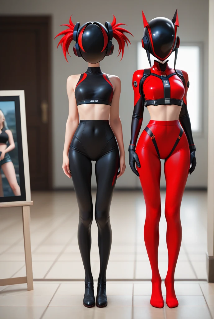 Helen parr, violet  parr, pink glow eye, headphone, ahegao, pink glow tube, mindcontrol, dark costume,