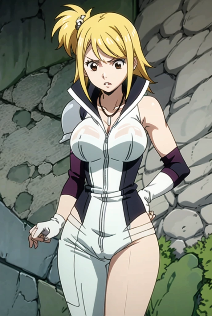 <lora:bertrand:0.8>, bertrand, 1girl, solo, looking at viewer, blush, smile, white bodysuit, black gloves, elbow gloves, bare shoulders, scarf,