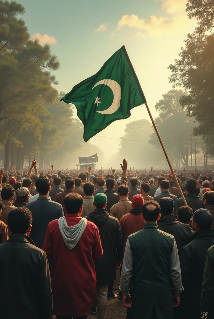 Pakistani people block the road in hand pakistani flage for innocent kill of kamran malik