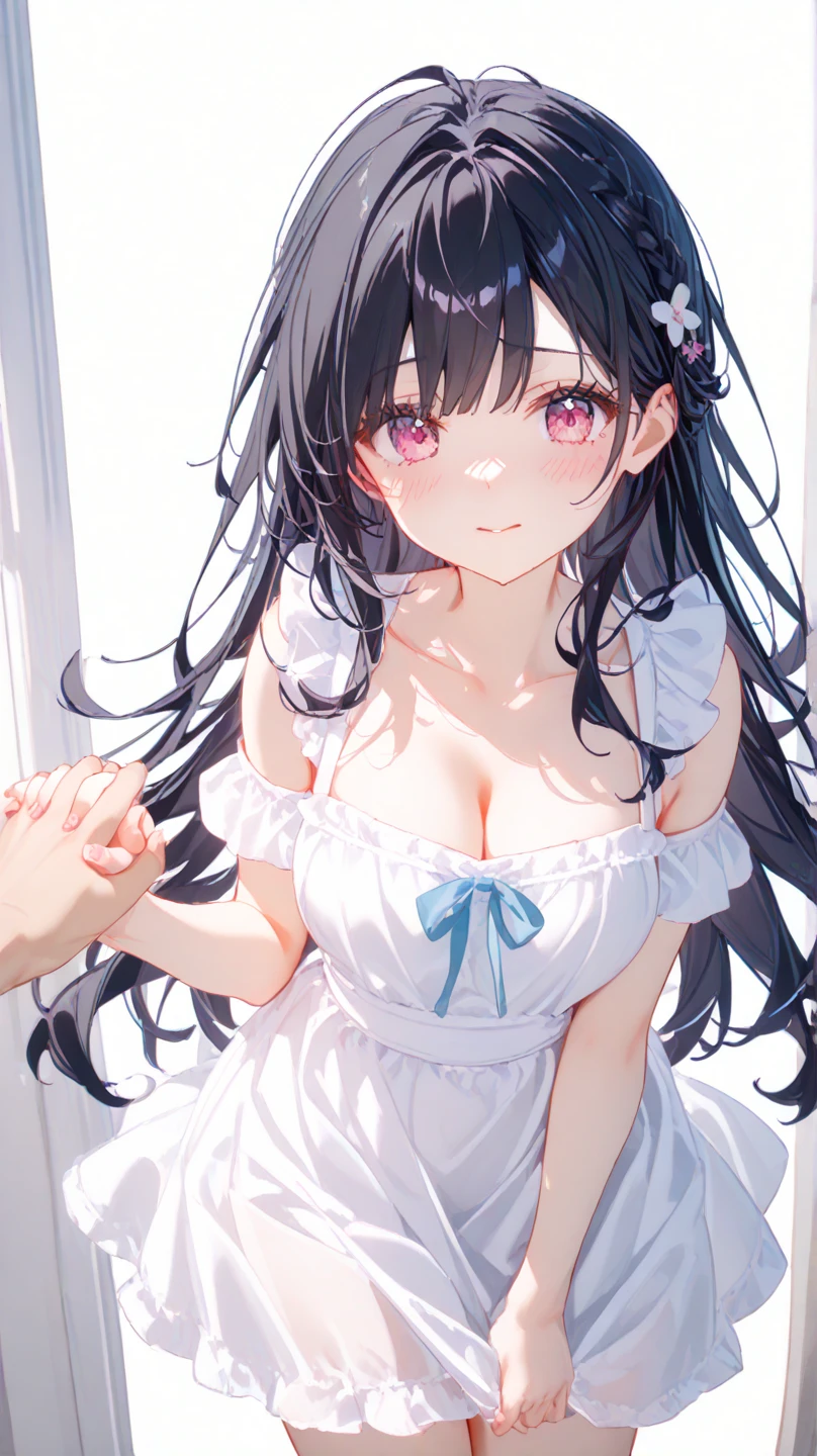 Girly, childlike big breasts, big breasts, translucent clothes, wet, shy, NSFW