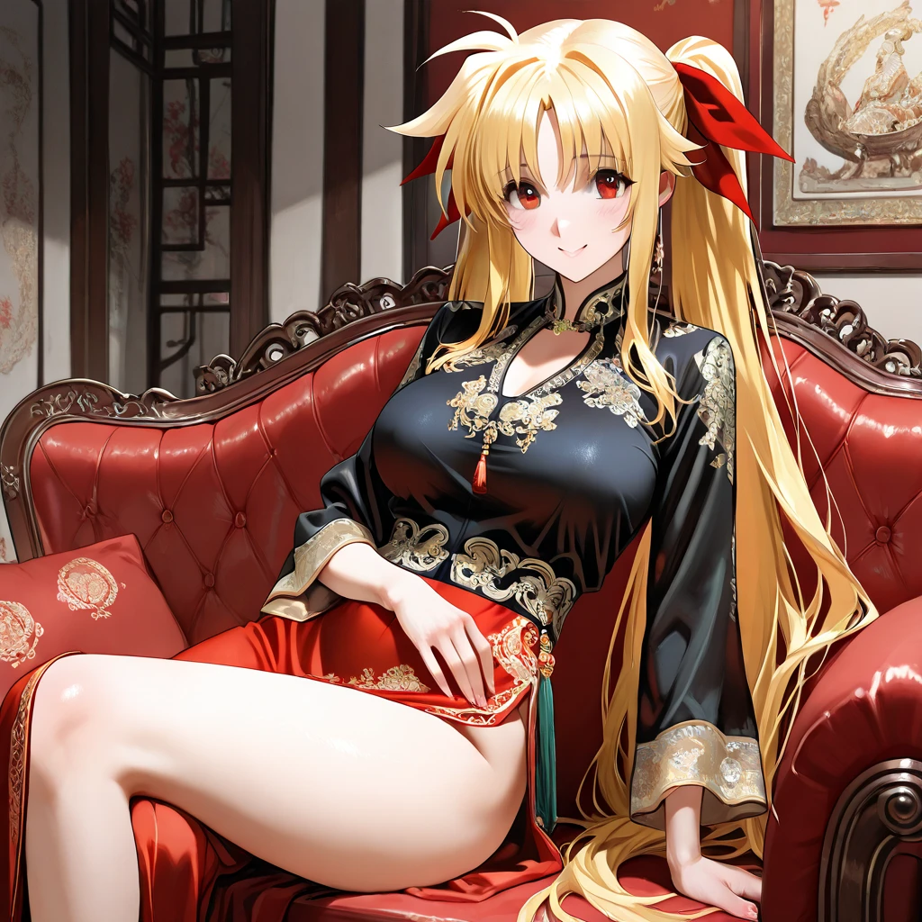 ((mid night, best qualtiy, 8K, tmasterpiece :1.3)), full body Esbian, long legged, Sharp Focus :1.2, Beautiful Women in Perfect Figure :1.4, Slender Abs :1.1, (, gigantic cleavage breasts :1.2), (nighttime scene, teto:1.3)), Highly detailed face and eyes with skin texture, 二重まぶた,(best qualtiy)Meticulous Gaoyagui Lace Gold Skinny Cheongsam Dress Girl,(Background with:Exquisite bar、Alcohol artists from various countries),Sit on the floor of the bar,Spread your legs apart,Wear a noble lace golden skinny cheongsam,Excitation,clean breasts,Protruding lower abdominal muscles,Reveal tight panties,And for《Super》Add a cinematic touch to your scene,(((Super big breasts:K-Cup))),((Blonde curls,Pick dyeing、Colorful)),Tied with a high ponytail,Film lighting completes the overall atmosphere。