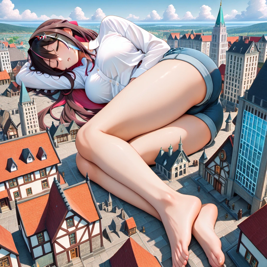highres, masterpiece, perfect ligthing, bloom, cinematic lighting, adult, perfect skin, female, looking at viewer, (RSEEmma:1.5), huge breasts, red hair, smile, blush, freckles, :), <lora:MISC-GlossyFace:0.3>, nude, naked, <lora:MISC-BreastInClass:0.2>, <lora:MISC-Giantess:0.8>, (GigaGTS:1.2), (aerial:1.2), <lora:RPRN-LargePen:0.5>, <lora:POSE-DildoRideFront:1.15>, (building object insertion), paris, <lyco:STYLE-MiniatureWorld:1:0>, stone grey vibrator, mini\(ttp\), miniature world, high-rise, bird s-eye view, (paris:1.3), (sky:1.2), statue, trees, deep penetration, river,