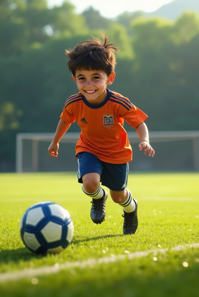 A blind child goalkeeper in a wheelchair
