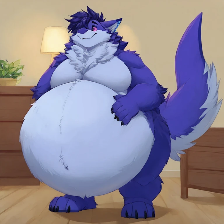 by takemoto arashi, ((full body)), (1boy), solo, male anthro, kemono, (purple bear), naked, hot body, huge gut, giant muscle-gut, muscle, hunk, sexy, bara, handsome boy, (masterpiece, high res, best quality), 4k, soft skin, lying down，Physical man，exposed taint，perineum pointed straight at me, furry art, furry legs, spread legs, professional furry drawing, fur covered legs, naked, nude, nakedness, nakeness, invisible areolas