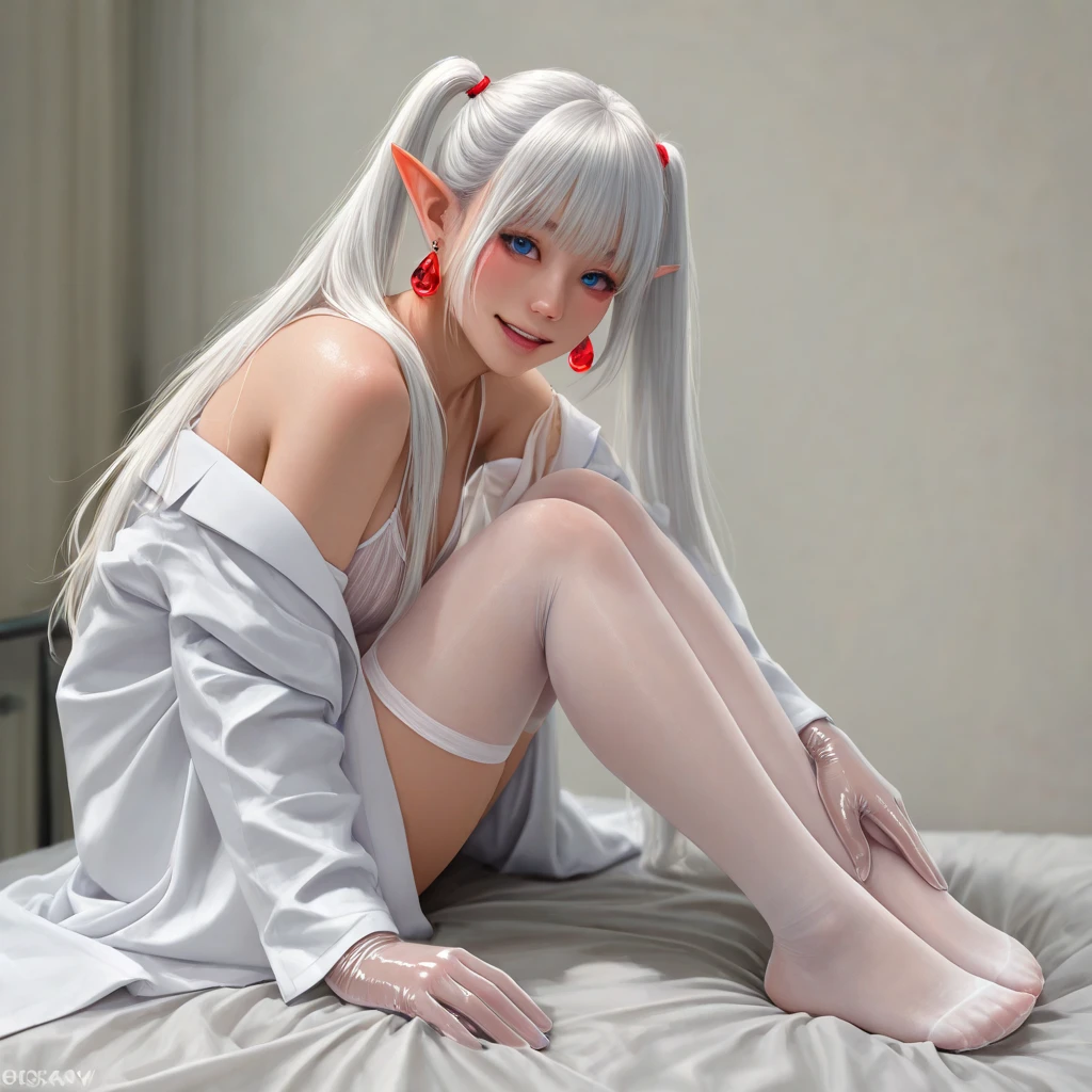 Ahegao,Young girl 12 years old, Long silver hair, red eyes,expression of pain ,Clara from honkai star rail,realistic,ultra detail, 70mm lens.