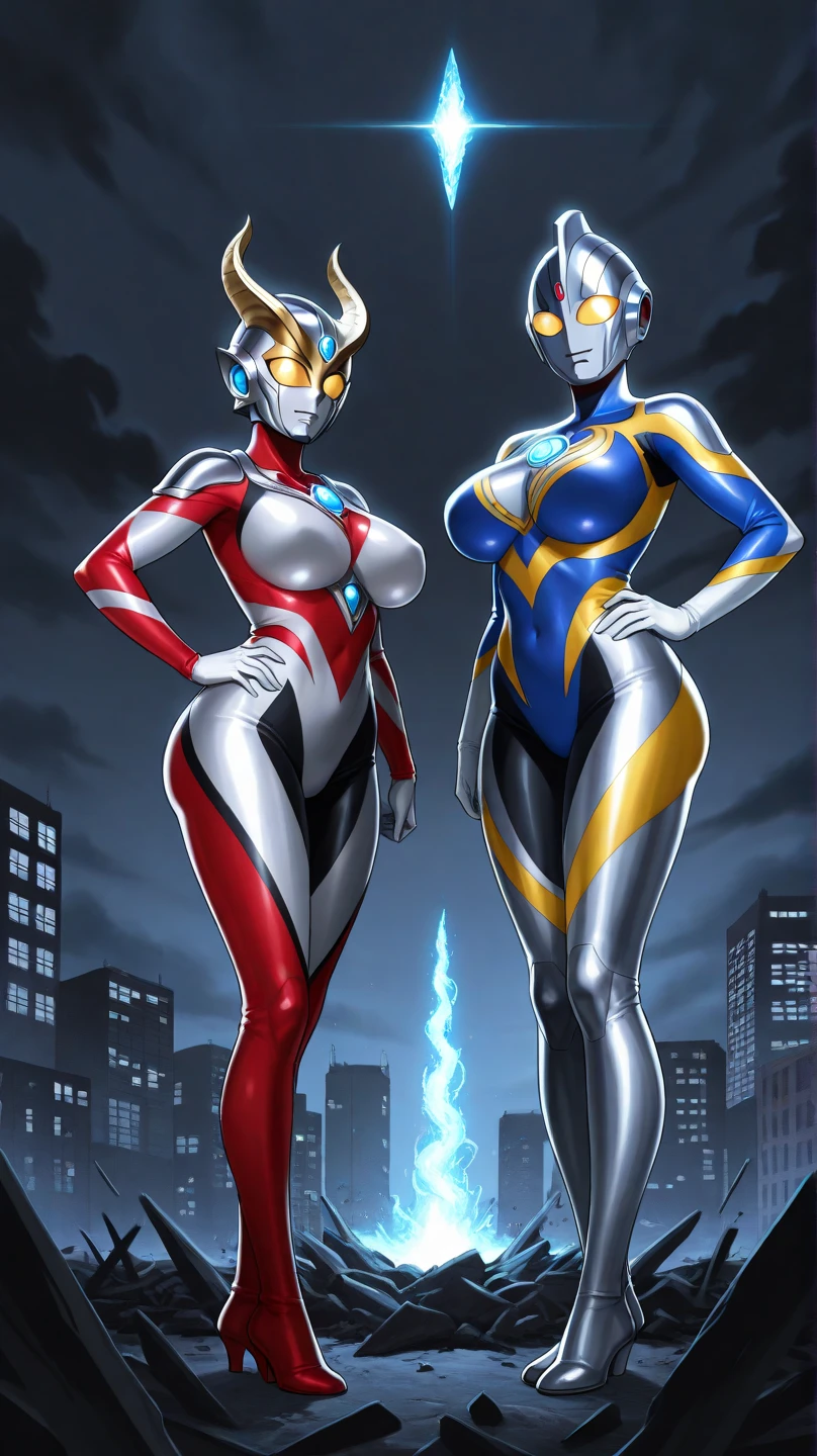 Full body image, ((1 girl in maid/Batman/Spiderman costume, huge breasts, strong musculature)), front, looking at viewer, furious, Super Saiyan 3 blue hair, blue eyes, ((appearance from Super Saiyan 3)), body and clothes totally wet, background of destroyed city raining heavily,anime, ((Super Saiyan Ultra Instinct)), Dragon Ball, mortal kombat, masterpiece, (16k:1.6), (high details: 1.6), (high quality:1.6), (maximum resolution:1.6)