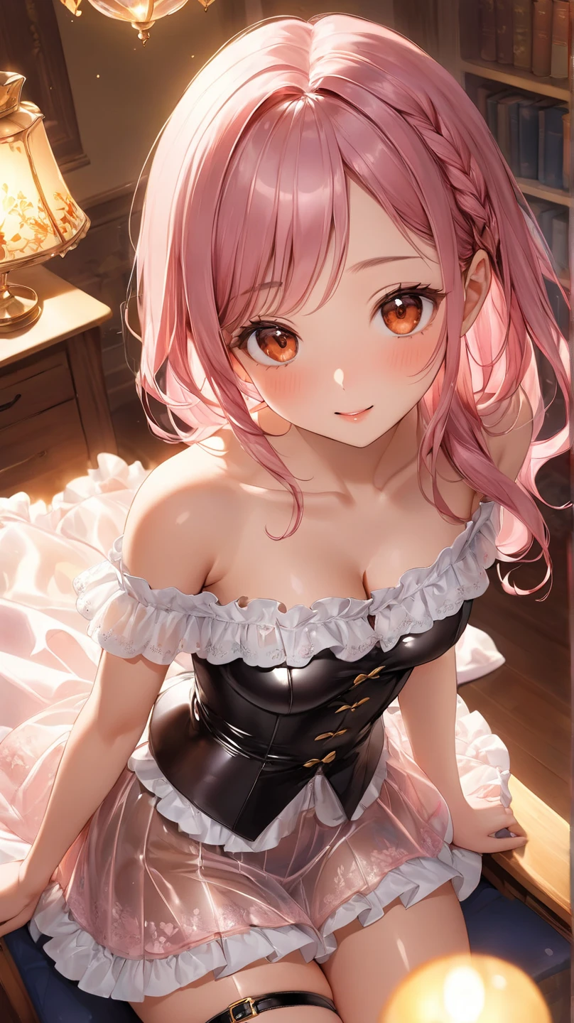 ((mother)),(Obscene crotch),((best quality)),(((intense orgasm:1.1))),(tears:1.2),(Sweat:1.3),((at the castle:1.1)),(skirt,garter belt,panty),(button-down,woman is wearing lace),(clothing),(Squint eyes:1.3),(embarrassing,blush:1.3),((maid)),red eyes,(chest,Thick thighs),