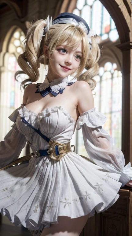 (masterpiece, best quality:1.2),ultra high res, <lora:AuRa_23:1>, (white au ra, front white horns, white scale:1.1), (tail, white thick tail:1.2), (1 perfect beautiful 18 years old female), (blonde short hair and bangs), hair between eyes, (flipped hair:1.2), (azure eyes), (pale skin:1.0), <lora:leco_pale_skin_last:-1>, tsurime, little angry, glaring,glare, solo focus, (upper body:1.1), front view, (natural large breasts:1.3), (maid, maid headdress, fantasy-inspired, moe-infused maid costume with a delicate lace apron, playful ruffles, and enchanting ribbon accents), (hand on own chest), (looking at viewer:1.4), glossy skin, in a Maid Café restaurant, <lora:GoodHands-vanilla:1>nice hands,perfect hands,