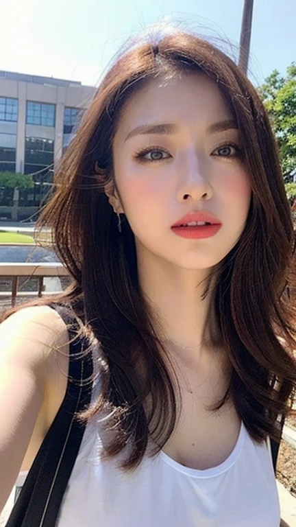 (best quality,8k,highres,masterpiece:1.2), realistic, photorealistic:1.37, UHD, studio lighting, sharp focus, extreme detail description, professional, vivid colors, bokeh, portraits, extremely detailed face texture, beautiful detailed eyes, beautiful detailed lips, extremely detailed hair, dark colored hair, youthful appearance, big round breast, cleavage, proportional eyes, seducing smile, clean and natural face, no makeup, bare face, indonesian face,