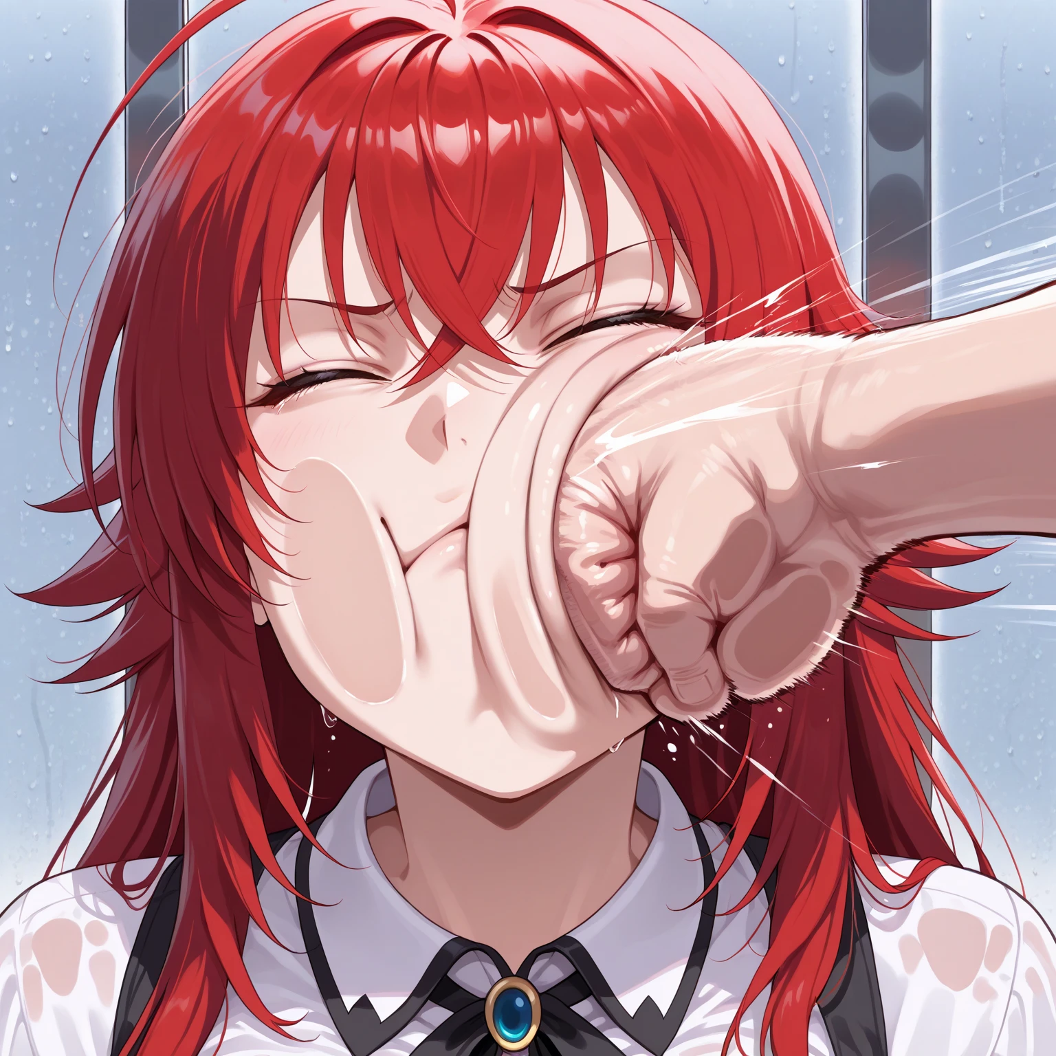 (Souryu Asuka Langley),(Jitome),(blush),(embarrassed),(mouth opened),(drooling clear liquid from the mouth), (heart-shaped pupil:0.8),(detailed eyes),(double eyelids),(after sex),(losing consciousness after sexual climax),(Small round face),(Perfect high nose),(Perfect big eyes),(Beautiful double eyelids),(screaming for sexual climax:1.2)