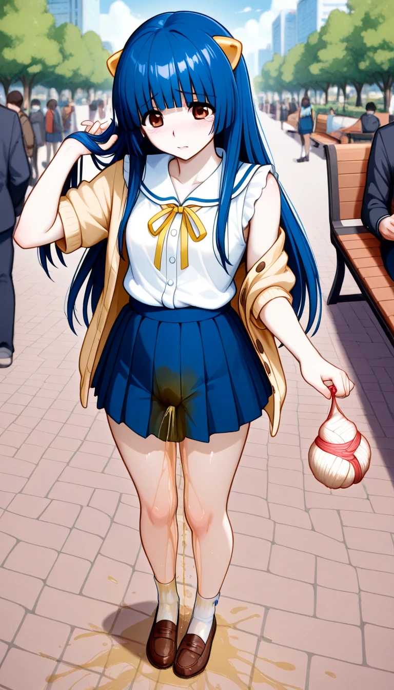 high resolution、4K、Masterpiece、1 big breasted girls、Bare your breasts、Exposing the breasts、Station platform、train、Standing on Home、Micro Mini Skirt、No panties、Pussy、Nipples、blush、Black Pantyhose、Absolute area、Masturbation、Love juice、Full body portrait、tough、vibrator、Love juice、panties pull