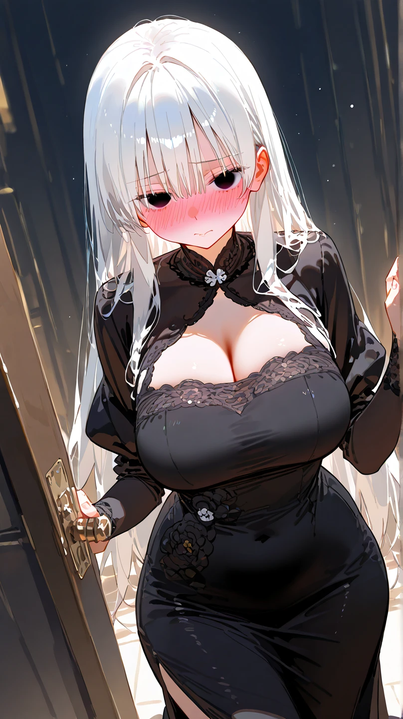 nsfw,Super super huge breasts,tits,Nipples,Breasts bigger than face,No clothes needed around the chest,全naked,女性のnaked,Big Breasts,より大きなtits,Remove all clothing,titsを強調,naked,Not wearing clothes at all,Uncovered breasts,tits,Curly Hair,Gray Hair,Iris,White Hair,Twin tails,Gothic Lolita