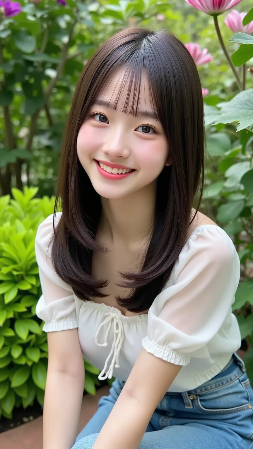 Masterpiece, Best quality, 8K, 15year old, Teenage uncensored, RAW photo, absurderes, award winning portrait, Smile, Smile, Solo, Night, neonlight, Idol face, violaceaess, gardeniass, Delicate girl,  Digital SLR, view the viewer, candid, Sophisticated, Youthful, Thin arms, Professional lighting, filmgrain, color difference, (ultra-realistic realism)、(illustratio)、(A high resolution)、(8K)、(The is very detailed)、(Best Illustration)、(Beautifully detailed eyes)、(top-quality)、(ultra - detailed)、(tmasterpiece)、(the wallpaper）、（A detailed face）、独奏、1 girl in、looking at viewert、finedetail、A detailed face、in the darkness nigth、deep shading、low tune、pureerosfaceace_V1、A smile、Long、Black shawl straight hair、46-point diagonal bangs,　（Silk dress、Long skirt）(cropped shoulders）The view of the castle、、Stand against the wall(Detailed eyes and face:1.0), (Bokeh:1.1)