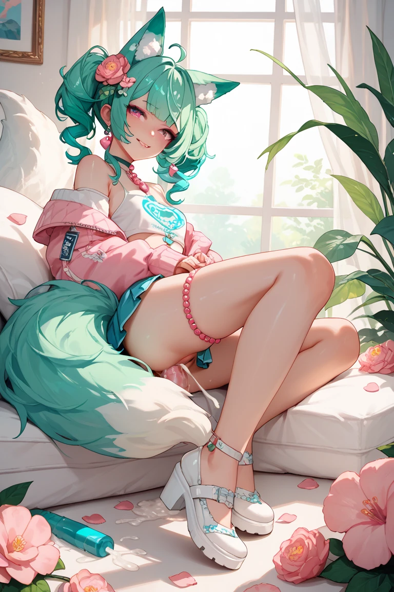 body tattoo, full-body, bikini, sunglass, sunshine, ((masterpiece, best quality:1.5)), ((Beautiful detailed cat aqua eyes:1.2)), cat ears, pale skin, medium breasts, beautiful hands, beautiful fingers, EasyNegative