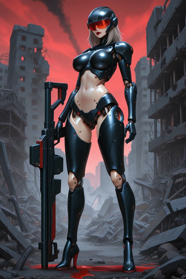 Masterpiece, high quality, 8k,((Mechanically synthesized samurai girl)),Alone,full bodyesbian,(Machine made joints:1.4),((Mechanical limb)),(The blood vessels are connected to the tube), large breast